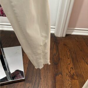 New York & Company Cream Skinny Jeans